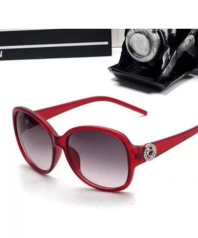 Classic style Hollow Round Heart Sunglasses for Women Plate Resin UV400 Sunglasses - Red - CQ18SYR9SMK $12.57 Sport