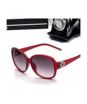 Classic style Hollow Round Heart Sunglasses for Women Plate Resin UV400 Sunglasses - Red - CQ18SYR9SMK $12.57 Sport