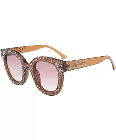 SUNGLASSES - WOMEN FASHION RETRO CLASSIC DIAMOND TRENDY STYLISH SUN GLASSES - F1 - C718CZTL3CY $4.55 Oval