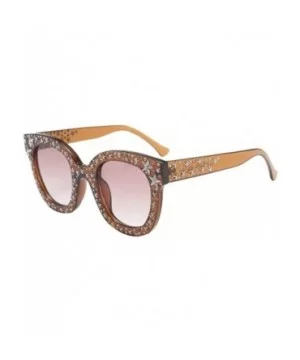 SUNGLASSES - WOMEN FASHION RETRO CLASSIC DIAMOND TRENDY STYLISH SUN GLASSES - F1 - C718CZTL3CY $4.55 Oval