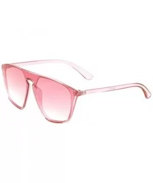 Retro Crystal Geometric One Piece Shield Sunglasses - Red - CV197U802LI $9.43 Shield