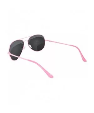 Aviator Style Sunglasses Colored Lens Colored Metal Frame with Spring Hinge - Pink_smoke_lens - CN121GEYGXH $5.78 Aviator