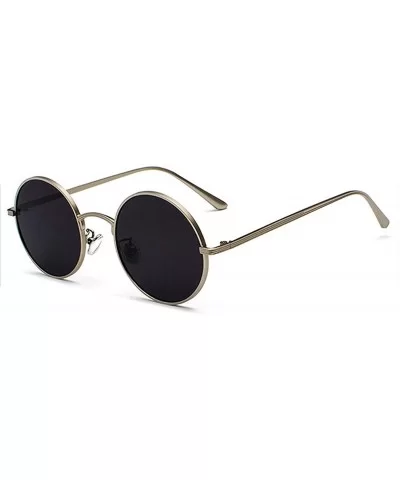 Women Sunglasses Red Lenses Round Metal Frame Vintage Retro Glasses Sun Men Unisex Birthday Gifts - CJ197Y75G8R $29.54 Round