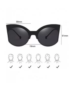 Cat Eye Mirrored Women Streetwear Sunglasses for Beach Driving Traveling - Silver - C418DLT0X8I $10.36 Sport