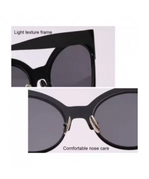 Cat Eye Mirrored Women Streetwear Sunglasses for Beach Driving Traveling - Silver - C418DLT0X8I $10.36 Sport