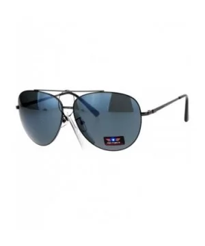 Air Force Aviator Sunglasses Classic Metal Aviators Unisex Fashion UV 400 - Gunmetal (Black) - C9185UZOZRD $6.75 Aviator