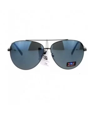 Air Force Aviator Sunglasses Classic Metal Aviators Unisex Fashion UV 400 - Gunmetal (Black) - C9185UZOZRD $6.75 Aviator