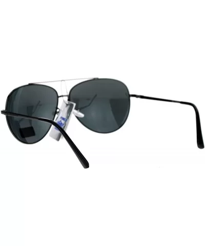 Air Force Aviator Sunglasses Classic Metal Aviators Unisex Fashion UV 400 - Gunmetal (Black) - C9185UZOZRD $6.75 Aviator