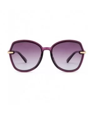 Classic Oversized Polarized Sunglasses for Women - Retro Square Cat Eye Sun Glasses UV400 Protection - Purple - C318WOEE8Y4 $...