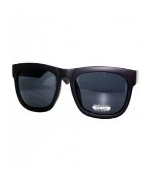 Mens Hipster Celebrity Oversize Horn Rim All Black Limo Thick Plastic Sunglasses - Matte Black - CI11YXA58LF $5.53 Oversized