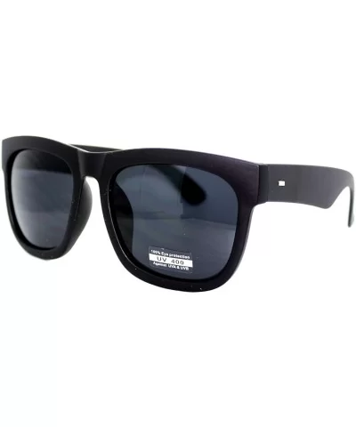 Mens Hipster Celebrity Oversize Horn Rim All Black Limo Thick Plastic Sunglasses - Matte Black - CI11YXA58LF $5.53 Oversized