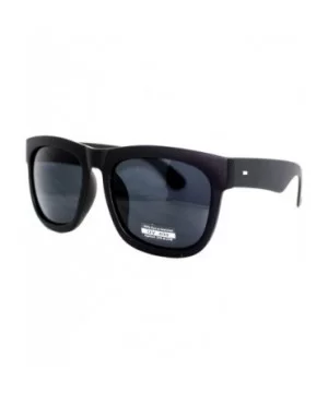 Mens Hipster Celebrity Oversize Horn Rim All Black Limo Thick Plastic Sunglasses - Matte Black - CI11YXA58LF $5.53 Oversized