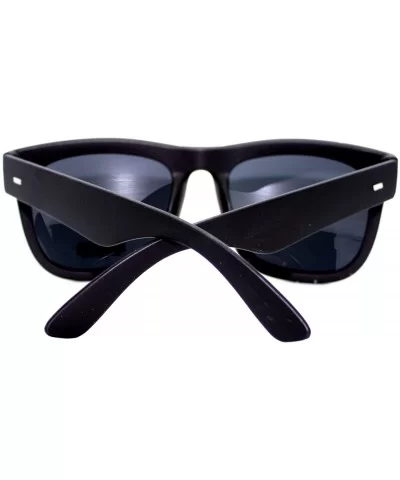 Mens Hipster Celebrity Oversize Horn Rim All Black Limo Thick Plastic Sunglasses - Matte Black - CI11YXA58LF $5.53 Oversized