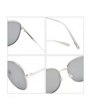 Polarized Sunglasses Men Women Geometric Square Oversized Vintage Metal Frame Retro Shade Glasses- UV400 - Gray - CM18AH0ZNN0...