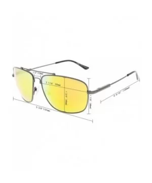 Memory Bifocal Sunglasses Bendable Titanium Reading Sunglasses - Gunmetal Frame Red Mirror - CF180346LS0 $18.28 Rectangular