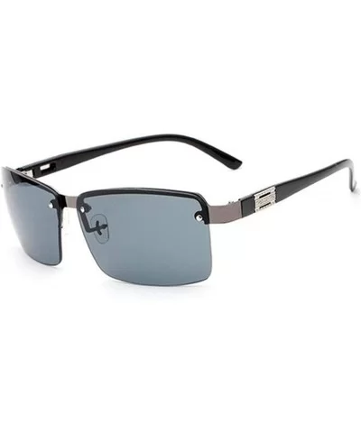 Sunglasses Men Famous Brand Designer Driving Sun Glasses Male Mirror Lens - 43853 - CE18S9CS9DL $4.77 Round