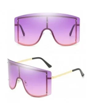 Oversized Square Sunglasses for Women Fashion Rimless Frame Candy Color Eyewear Transparent Glasses - F - C718UU0EAWT $6.92 O...