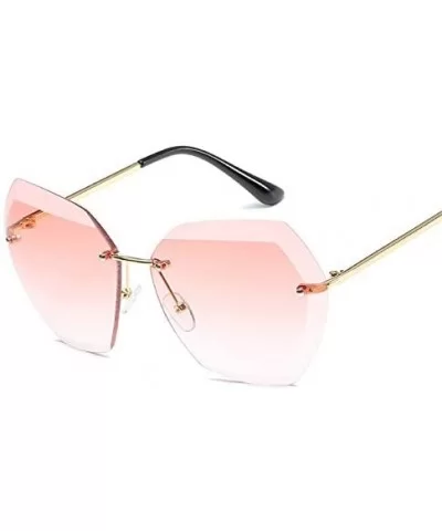 Rimless Sunglasses Women Designer Summer Oversized Vintage Shades Sun Glasses For Women Female Lady Sunglass - CL18Y05KCAG $1...