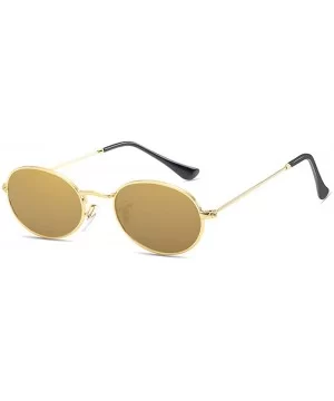 Cute Women's Eyewear Round Shape Retro Sunglasses - Gold Frame Gold Lens - CZ18C76G2OO $8.42 Round