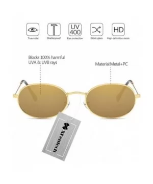 Cute Women's Eyewear Round Shape Retro Sunglasses - Gold Frame Gold Lens - CZ18C76G2OO $8.42 Round