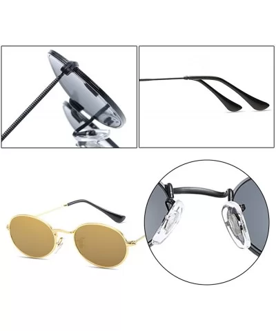 Cute Women's Eyewear Round Shape Retro Sunglasses - Gold Frame Gold Lens - CZ18C76G2OO $8.42 Round