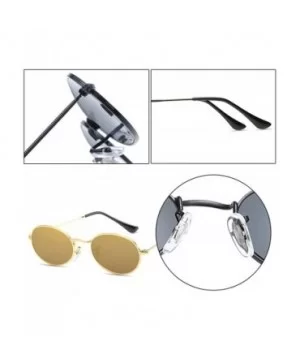 Cute Women's Eyewear Round Shape Retro Sunglasses - Gold Frame Gold Lens - CZ18C76G2OO $8.42 Round