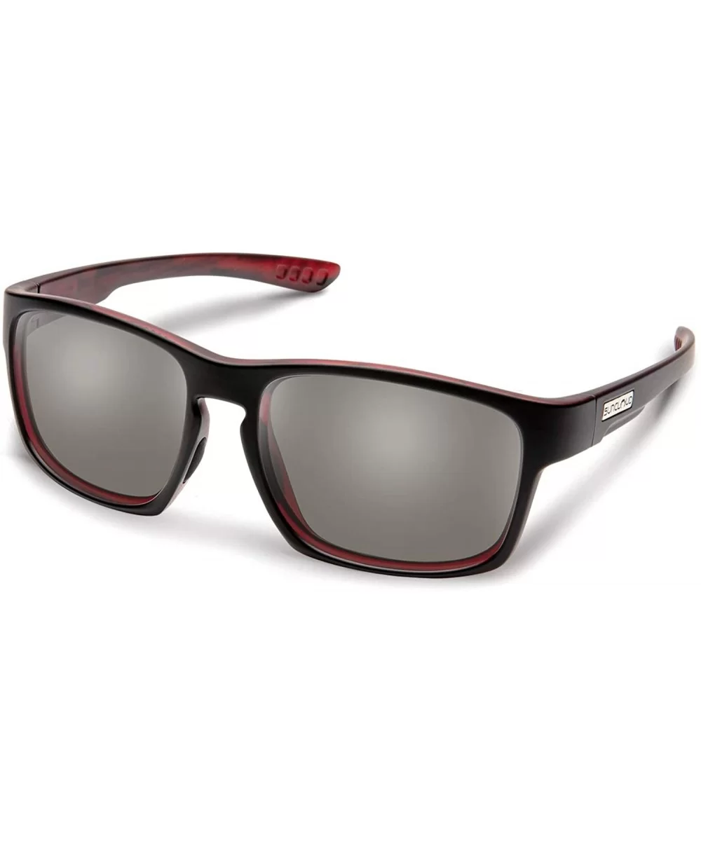 Fairfield Medium Fit Sunglasses - Burnished Red / Polarized Gray - C9196ID6MIY $19.49 Sport