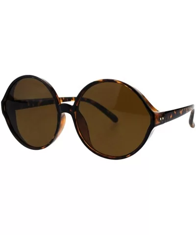 Oversized Round Sunglasses Womens Circle Frame Designer Style UV 400 - Tortoise (Brown) - C718OUORN8T $10.26 Round