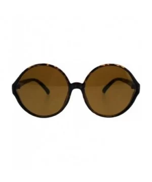 Oversized Round Sunglasses Womens Circle Frame Designer Style UV 400 - Tortoise (Brown) - C718OUORN8T $10.26 Round