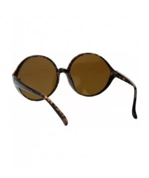 Oversized Round Sunglasses Womens Circle Frame Designer Style UV 400 - Tortoise (Brown) - C718OUORN8T $10.26 Round