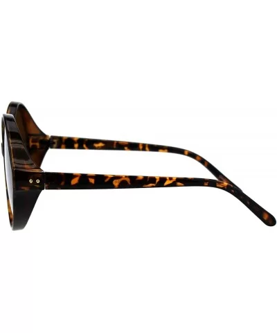 Oversized Round Sunglasses Womens Circle Frame Designer Style UV 400 - Tortoise (Brown) - C718OUORN8T $10.26 Round