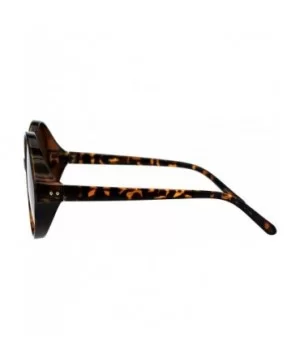 Oversized Round Sunglasses Womens Circle Frame Designer Style UV 400 - Tortoise (Brown) - C718OUORN8T $10.26 Round