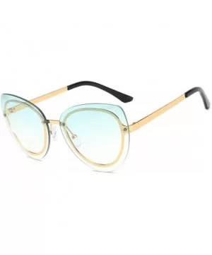 Fashion sunglasses- women's men's cat eye sunglasses frameless sunglasses - A - CH18RNU48GE $40.82 Aviator