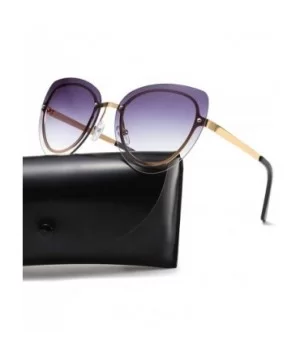 Fashion sunglasses- women's men's cat eye sunglasses frameless sunglasses - A - CH18RNU48GE $40.82 Aviator