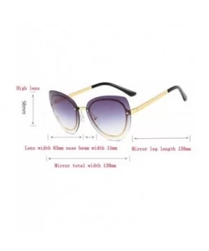 Fashion sunglasses- women's men's cat eye sunglasses frameless sunglasses - A - CH18RNU48GE $40.82 Aviator