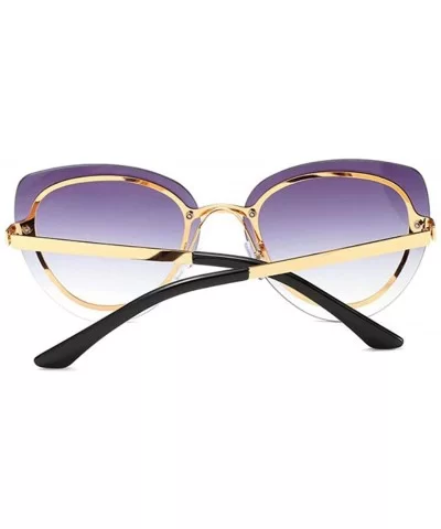 Fashion sunglasses- women's men's cat eye sunglasses frameless sunglasses - A - CH18RNU48GE $40.82 Aviator