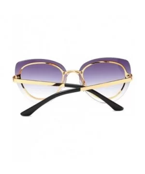 Fashion sunglasses- women's men's cat eye sunglasses frameless sunglasses - A - CH18RNU48GE $40.82 Aviator