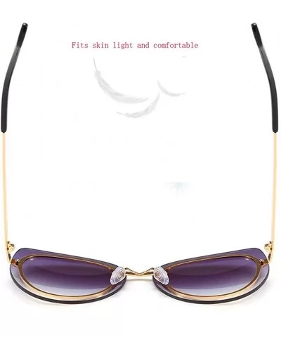 Fashion sunglasses- women's men's cat eye sunglasses frameless sunglasses - A - CH18RNU48GE $40.82 Aviator