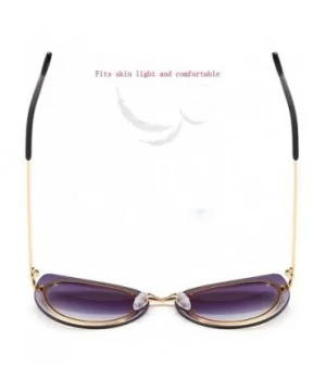 Fashion sunglasses- women's men's cat eye sunglasses frameless sunglasses - A - CH18RNU48GE $40.82 Aviator