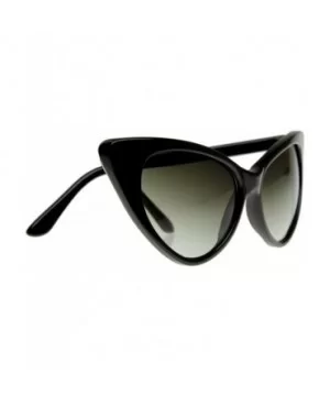 Super Cateyes Vintage Inspired Fashion Mod Chic High Pointed Cat Eye Sunglasses Glasses - Black - CI12BV4YA4B $6.22 Cat Eye