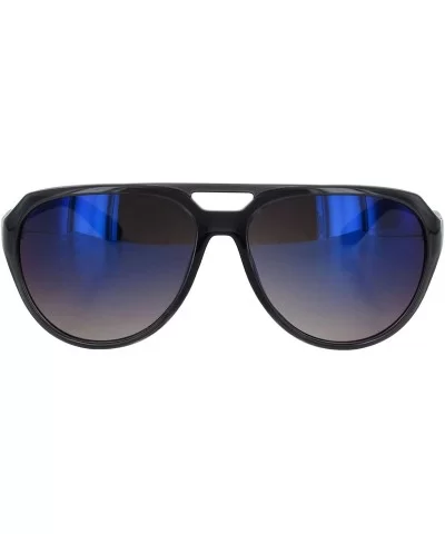 Unisex VE5009 Fashion Aviator Sunglasses - Shiny Black/Blue Lens Ve5009 - CB11RLXNV5R $6.97 Wrap