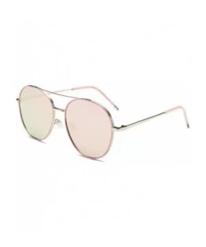 Classic Mirrored Fashion Aviator Sunglasses - Pink - C918WQ6ZDH7 $16.06 Goggle