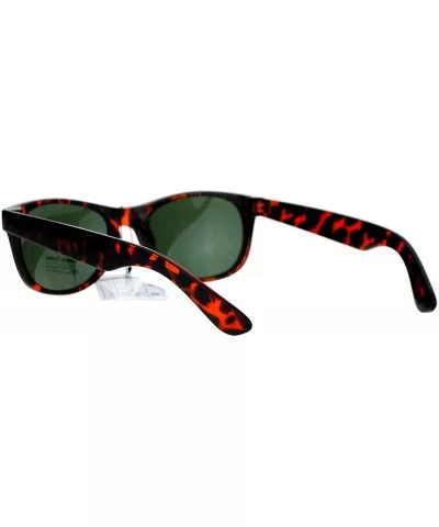 Unisex Designer Fashion Sunglasses Short Horn Rim Frame UV 400 - Tortoise (Green) - CV187GOUGGO $7.48 Wayfarer