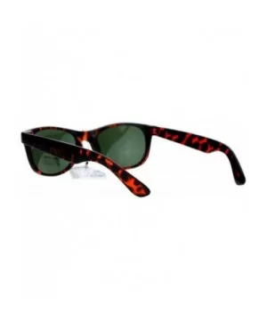 Unisex Designer Fashion Sunglasses Short Horn Rim Frame UV 400 - Tortoise (Green) - CV187GOUGGO $7.48 Wayfarer