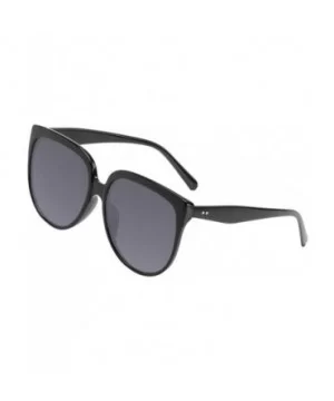 Womens Mens Flat Top Shadow Oversized Sunglasses Designers UV400 Sunglasses - Black - CJ18QRH8ZIT $3.63 Oversized