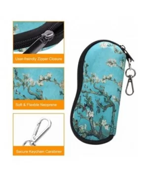 Glasses Case with Carabiner - Ultra Light Portable Neoprene Zipper Sunglasses Soft Case - Blossom - CL188N9T7H0 $4.89 Aviator