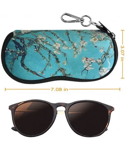 Glasses Case with Carabiner - Ultra Light Portable Neoprene Zipper Sunglasses Soft Case - Blossom - CL188N9T7H0 $4.89 Aviator