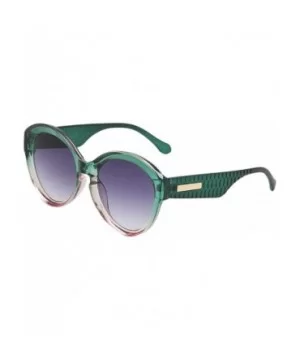 Women Round Frame Sunglasses Retro Classic UV 400 Protection Sun Glasses Shades - Green - C518U67W3DU $8.10 Rimless