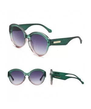 Women Round Frame Sunglasses Retro Classic UV 400 Protection Sun Glasses Shades - Green - C518U67W3DU $8.10 Rimless