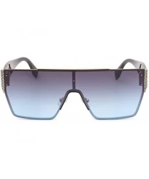 Cassic flat top sunglasses for men women retro oversized sunglasses see through lens - 2 - CA199L8YGAR $13.90 Square